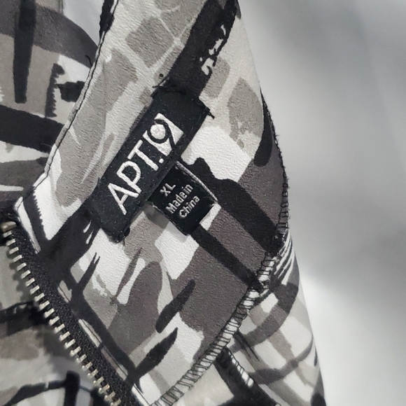 Belted Tunic, black, gray and white. XL - Picture 9 of 9